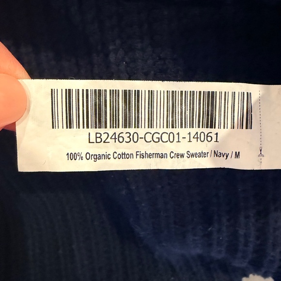 QUINCE 100% Organic Cotton Fisher Crew Sweater Navy Size M - Picture 3 of 4